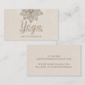 Instructeur de Yoga moderne Lotus Carte de visite  (Devant / Derrière)