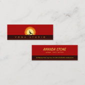 Instructeur de Yoga Sunrise Pose Carte de visite m (Devant / Derrière)