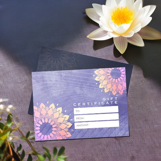 Instructeur de Yoga violet Rose Gold Mandala