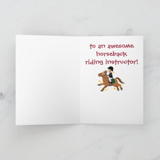 Instructeur d'équitation Merci (Intérieur)