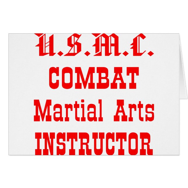 Instructeur en arts martiaux de combat de l'USMC (Devant horizontal)