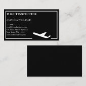 instructeur moderne straalvliegtuigen visitekaartje (Voorkant / Achterkant)