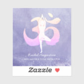 Instructeur voor Meditatie Yoga Pose om Sign Zeer  Sticker (Vel)