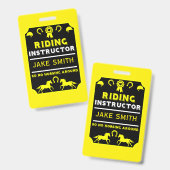 instructeur voor ruiters te paard badge (Front & Back)