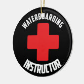 Instructeur voor waterboarding keramisch ornament (Links)