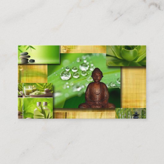 Instructeur Zen & Buddha Collage Meditation Visitekaartje (Voorkant)