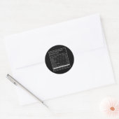 Instructie Er Voeding Feiten Ronde Sticker (Envelop)