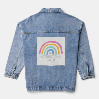 Instructiecoach: Regenboog van het leren Denim Jacket