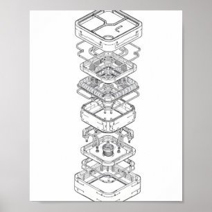 Instructieontwerp: modulaire machine-assemblage poster