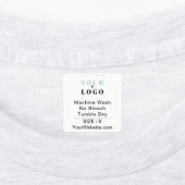Instructies en grootte vierkant wit kleding labels (Aangebracht)