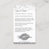 Instructies lippen Toepassing uiteinden tricks mak Visitekaartje (Achterkant)