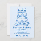 Instructies voor cakeverzorgingskaart Bakkerij Bru Bedankkaart (Voorkant)