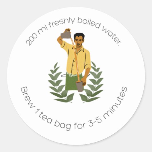 Instructies voor Chai-thee Ronde Sticker (Voorkant)