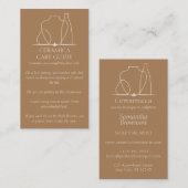 Instructies voor de bruine beige Pottery Vase Cera Visitekaartje (Voorkant / Achterkant)