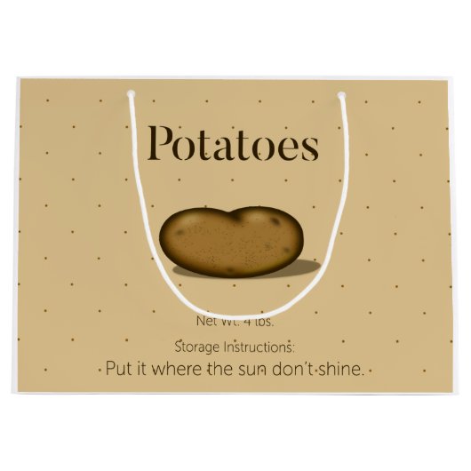 Instructies voor de opslag van Humoureus voedsel Groot Cadeauzakje (Voorkant)