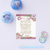 Instructies voor flacon met flacon met roze flacon flyer (Enkel)