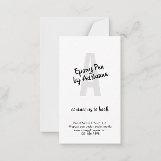 Instructies voor gebruik van Epoxy Pen Notitiekaartje (Achterkant)