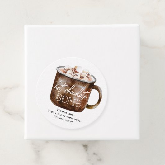 Instructies voor Hot Chocolate Bomb Favor Tag Bedankjes Labels (In situ)