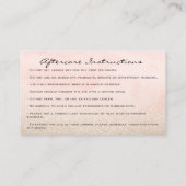 Instructies voor nabehandeling Eyelash Roos Glitte Visitekaartje (Achterkant)