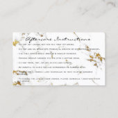 Instructies voor nabehandeling Uitgebreide goudmar Visitekaartje (Achterkant)