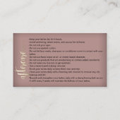 Instructies voor nazorg Brows Microblading Gold bu Visitekaartje (Achterkant)