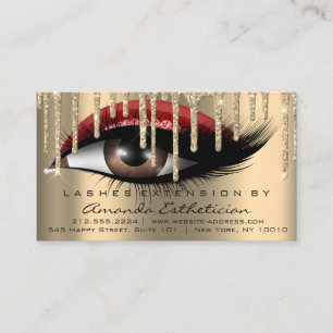 Instructies voor nazorg Eyelash Extension Burgundy Visitekaartje
