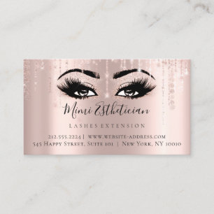 Instructies voor nazorg Eyelash Roos Beauty Eyes Visitekaartje