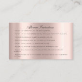 Instructies voor nazorg EyelashRose Strings Lux Visitekaartje (Achterkant)