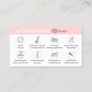 Instructies voor nazorg na microneedling visitekaartje