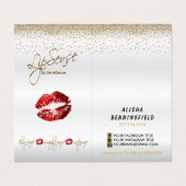 Instructies voor rode en gouden hulp visitekaartjes (Buitenkant ongevouwen)