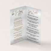 Instructies voor rode en gouden hulp visitekaartjes (Binnen)