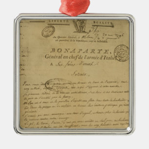Instructies voor soldaten afgegeven door Napoleon Metalen Ornament