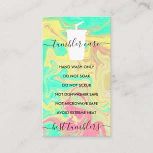 Instructies voor vloeibaar gebruik visitekaartje