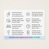 Instruction de carte anti-Wrinkle (Dos)