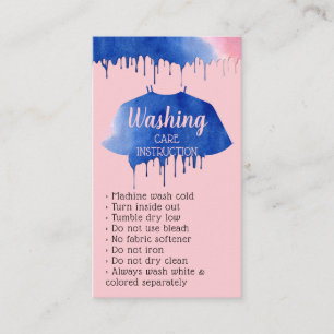 Instruction d'entretien des vêtements encart