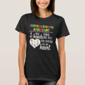 Instructional Assistant Cute Heart-waardering T-shirt (Voorkant)