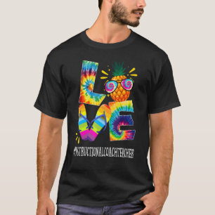 Instructionele coach lerares Love Pineapple Summer T-shirt