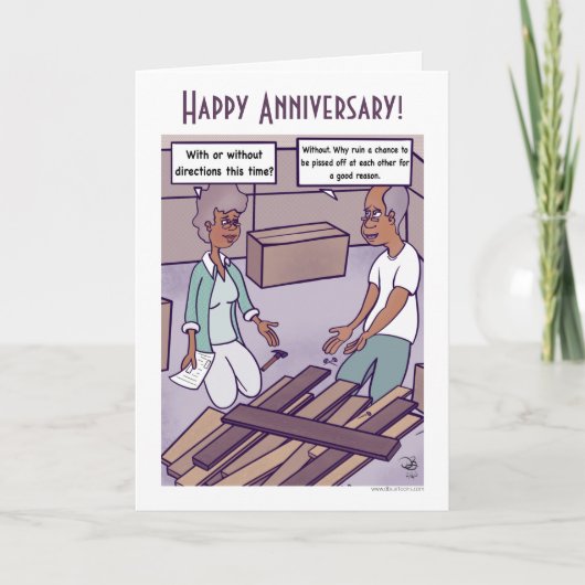 Instructions Cartoon Anniversaire Carte (Devant)