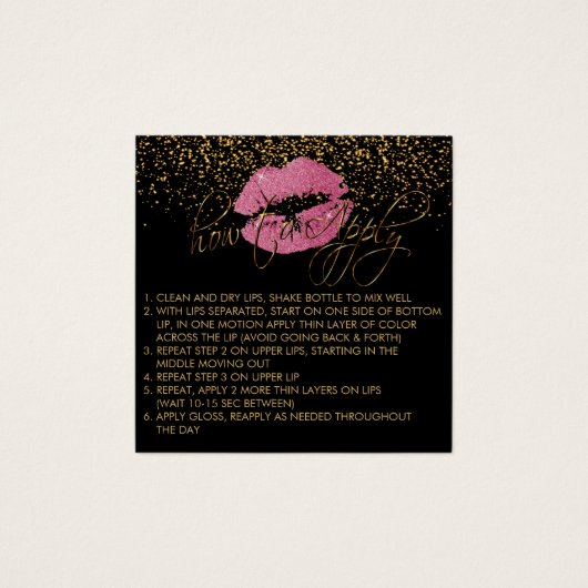 Instructions d'application de lèvres de Parties sc (Devant)