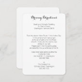 Instructions de conduite Cartes de boîtier Mariage (Devant / Derrière)