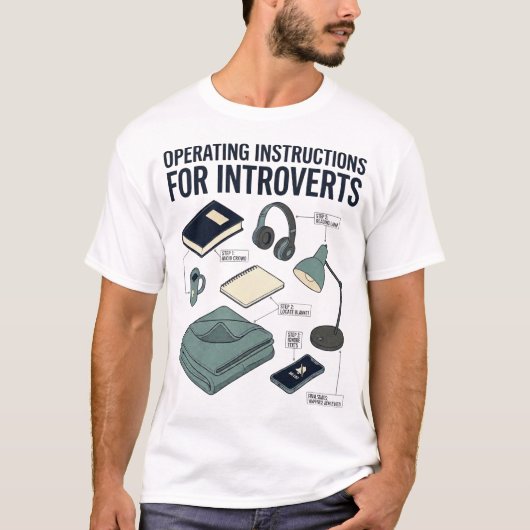 Instructions de fonctionnement pour un t-shirt drô (Devant)