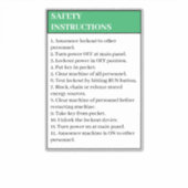 Instructions de sécurité Suggestions de Étiquette  (Devant)