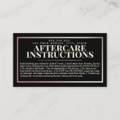 Instructions de soins postérieurs Carte d'or Rose (Dos)