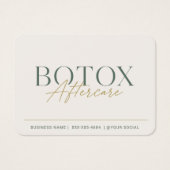 Instructions de suivi minimales Botox Vert Sauge (Devant)