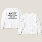 Instructions de survie - (Motif Recto et Verso)