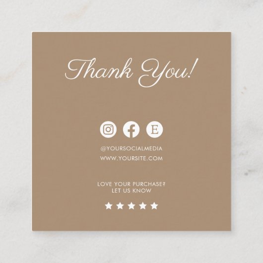 Instructions pour la bijouterie Carte de remerciem (Dos)