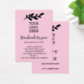 Instructions pour le lavage à la main rose Logo de (Bureau)