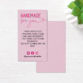 Instructions pour le lavage à la main rose médias  (Bureau)