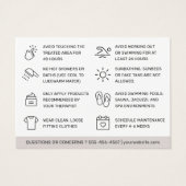 Instructions pour l'enlèvement des cheveux de la c (Dos)