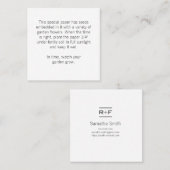 Instructions sur les étiquettes de cadeaux (Devant / Derrière)